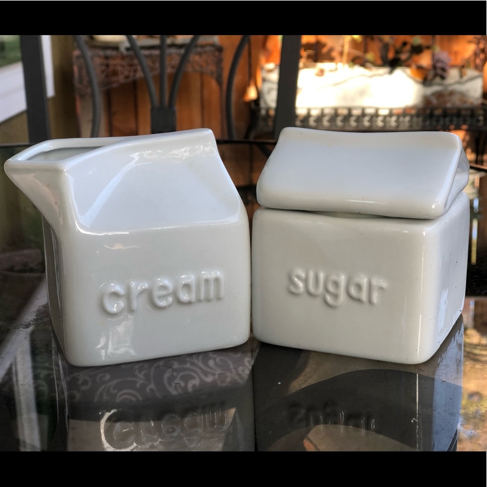 Cream and Sugar Set-Porcelain, Made in China